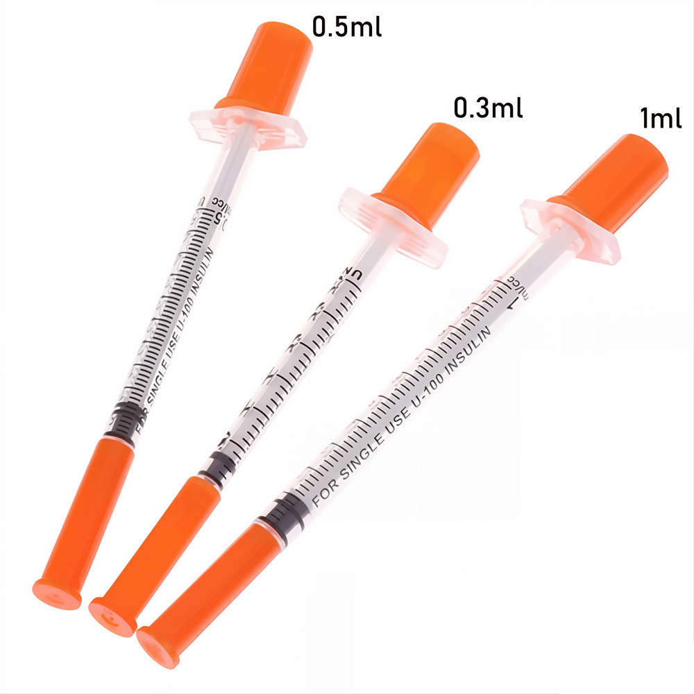 Pet Supplies Vet - 5/10/20Pcs U-100 Insulin Syringes 0.3/0.5/1ml, Sterile
