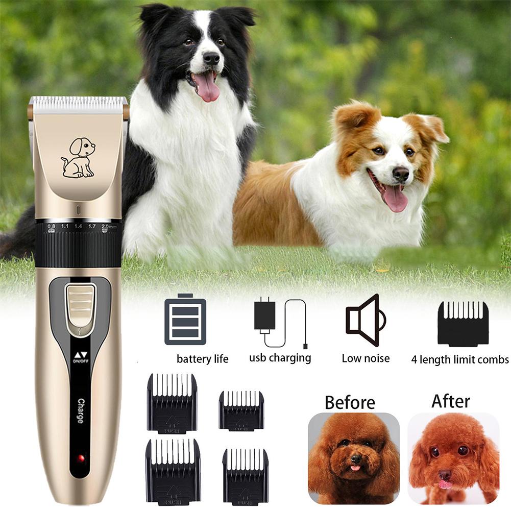 Dog Grooming Clippers - USB Rechargeable Pet Hair Clipper Kit,