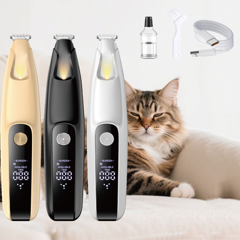 Dog Grooming Clippers - LED Dog Paw Trimmer LCD Display
