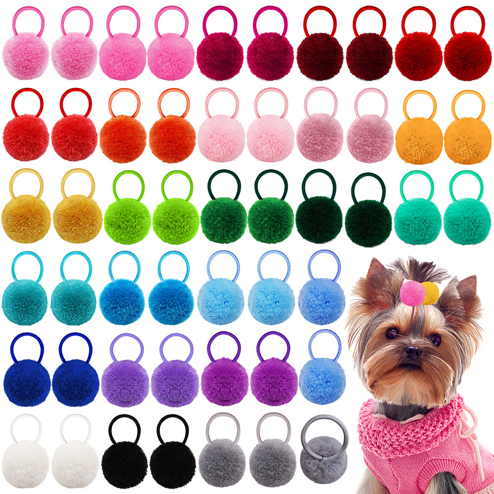 Pet Supplies Pet Shop - 10PCS Hair Rubber Dog Accessories Solid