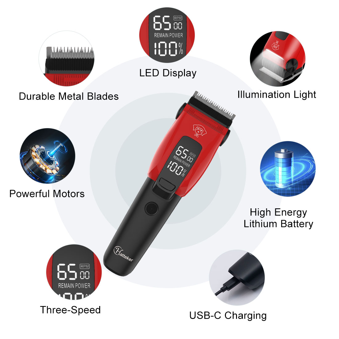 Hatteker Electric Pet Hair Cli - Dog Grooming Clippers review and price