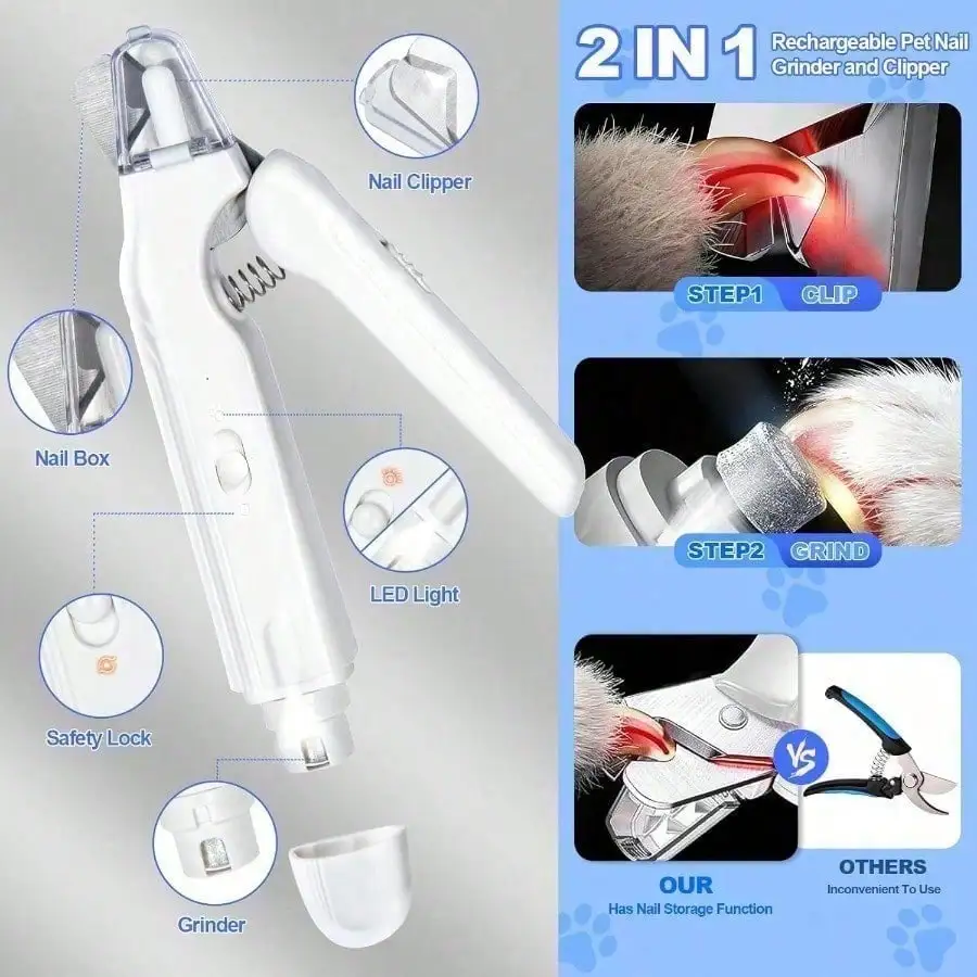 New model 2-In-1 Dog Nail Clip - Dog Grooming Clippers review and price