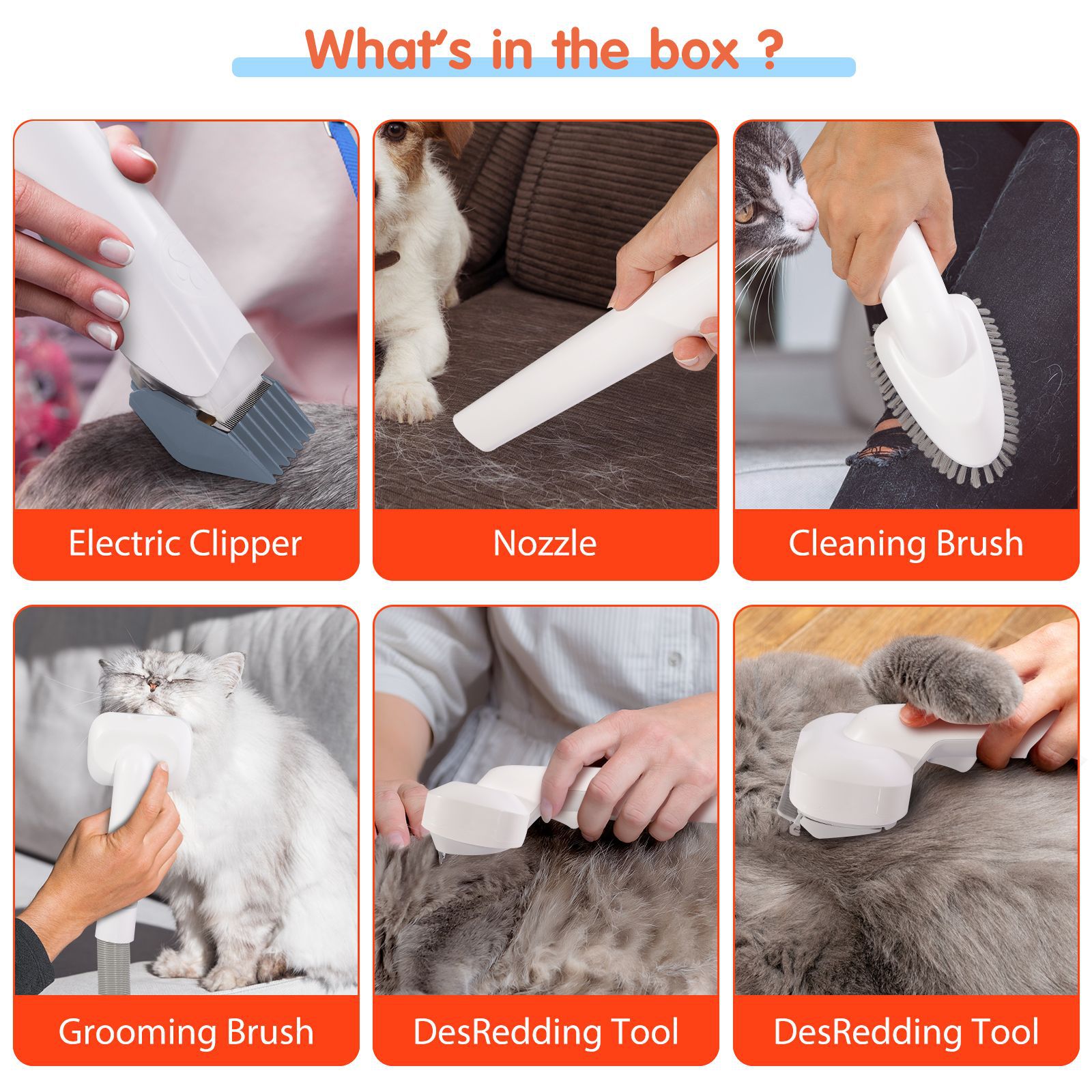 6 In 1 Pet Grooming Vacuum Kit - Dog Grooming Clippers review and price