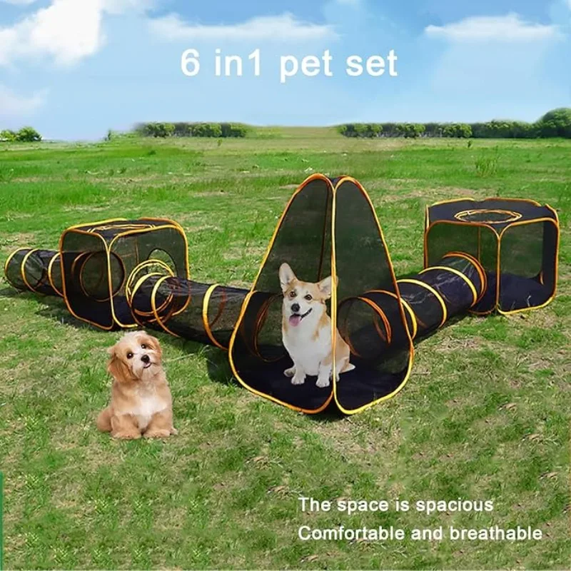 6-in-1 Tent Cat Enclosures wit - Interactive Cat Toy review and price