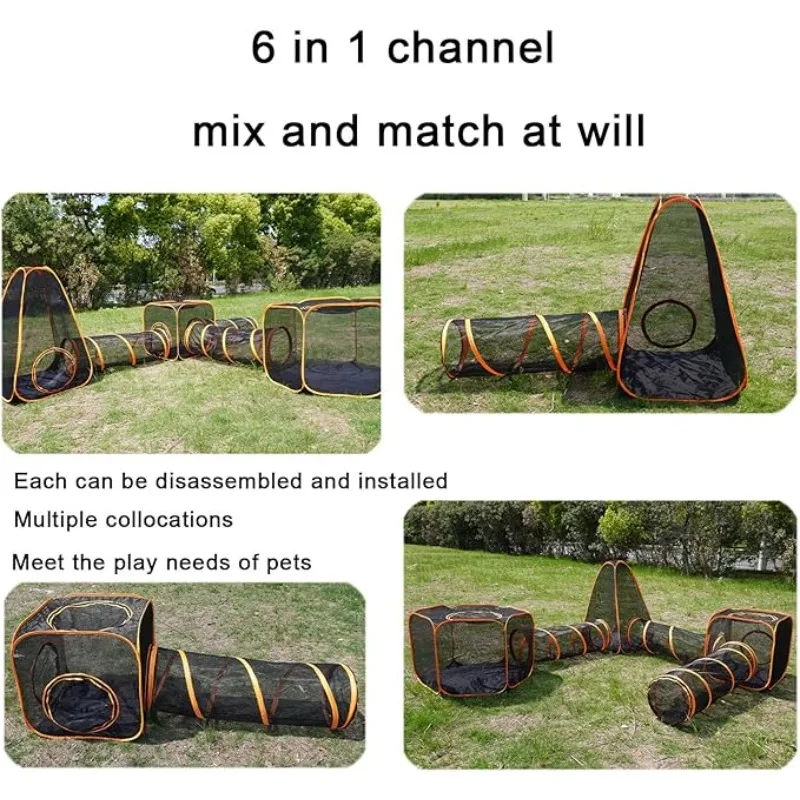 6-in-1 Tent Cat Enclosures wit - Interactive Cat Toy review and price