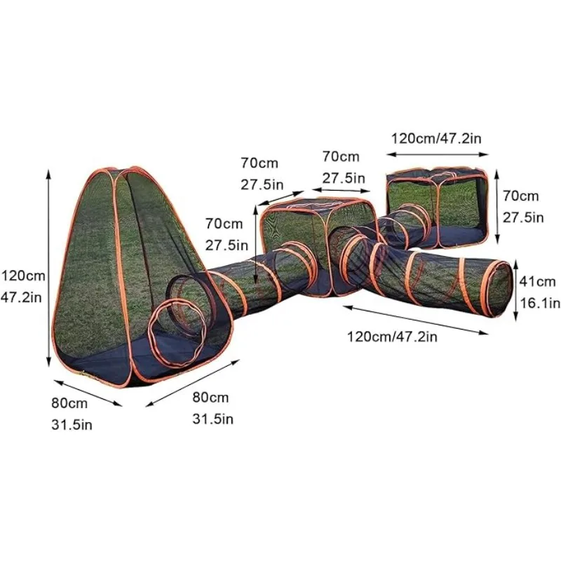 6-in-1 Tent Cat Enclosures wit - Interactive Cat Toy review and price
